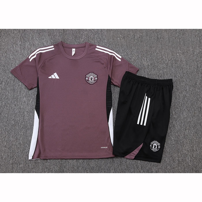 Chandal del Manchester United Manga Corta 25-26 Marron - Pantalon Corto